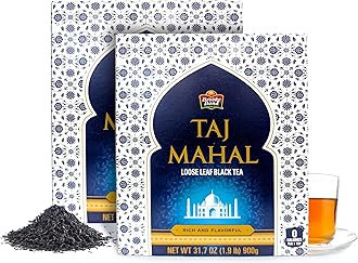 Taj Mahal Tea by Brooke Bond | Loose Tea | Black Tea | Compatible for Chai & Milk | Premium Blend | Refreshing Taste | 900 Grams (Pack of 2)