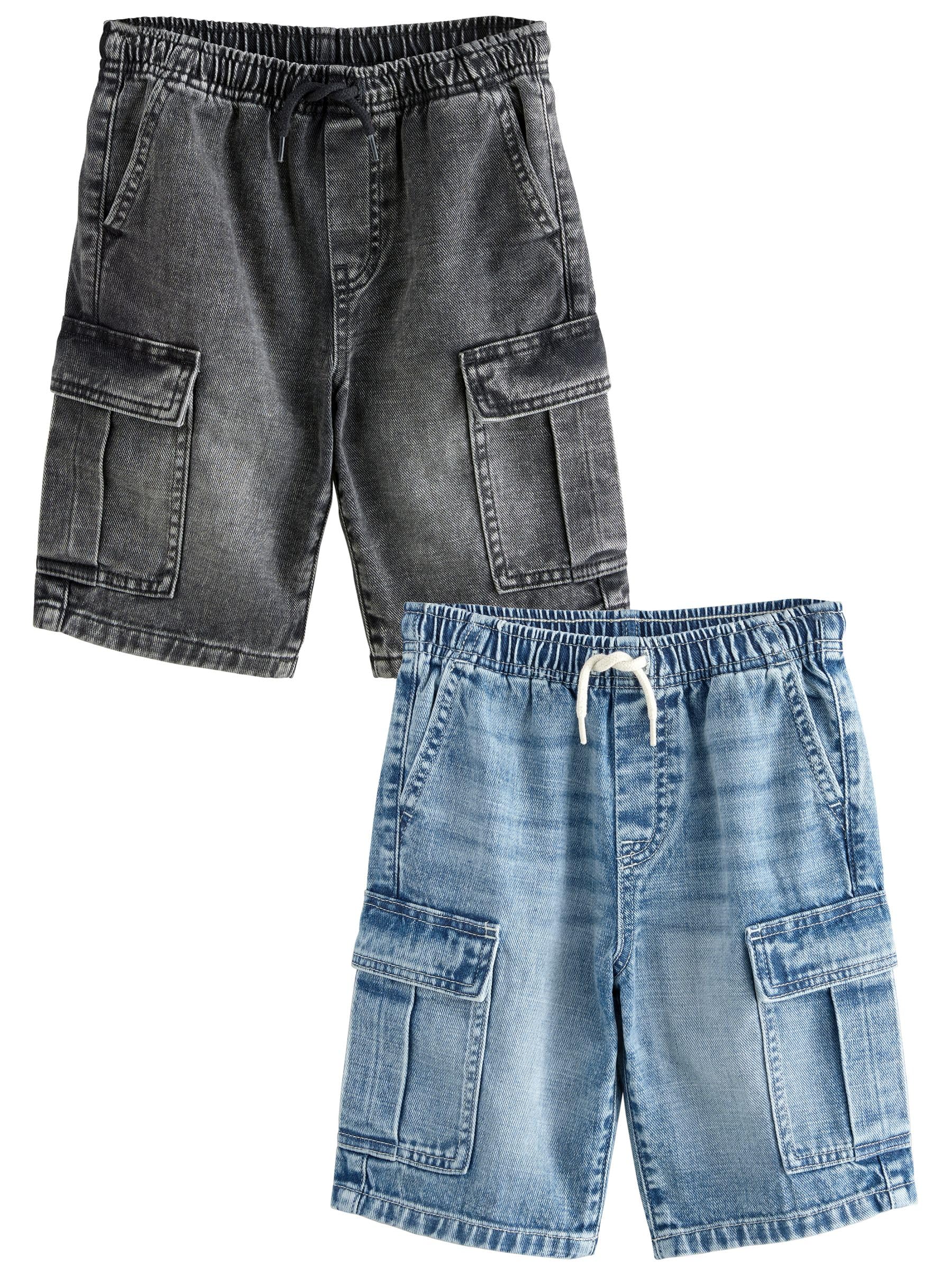NEXT Niños Pack de 2 Vaqueros Cortos Estilo Cargo 100% algodón