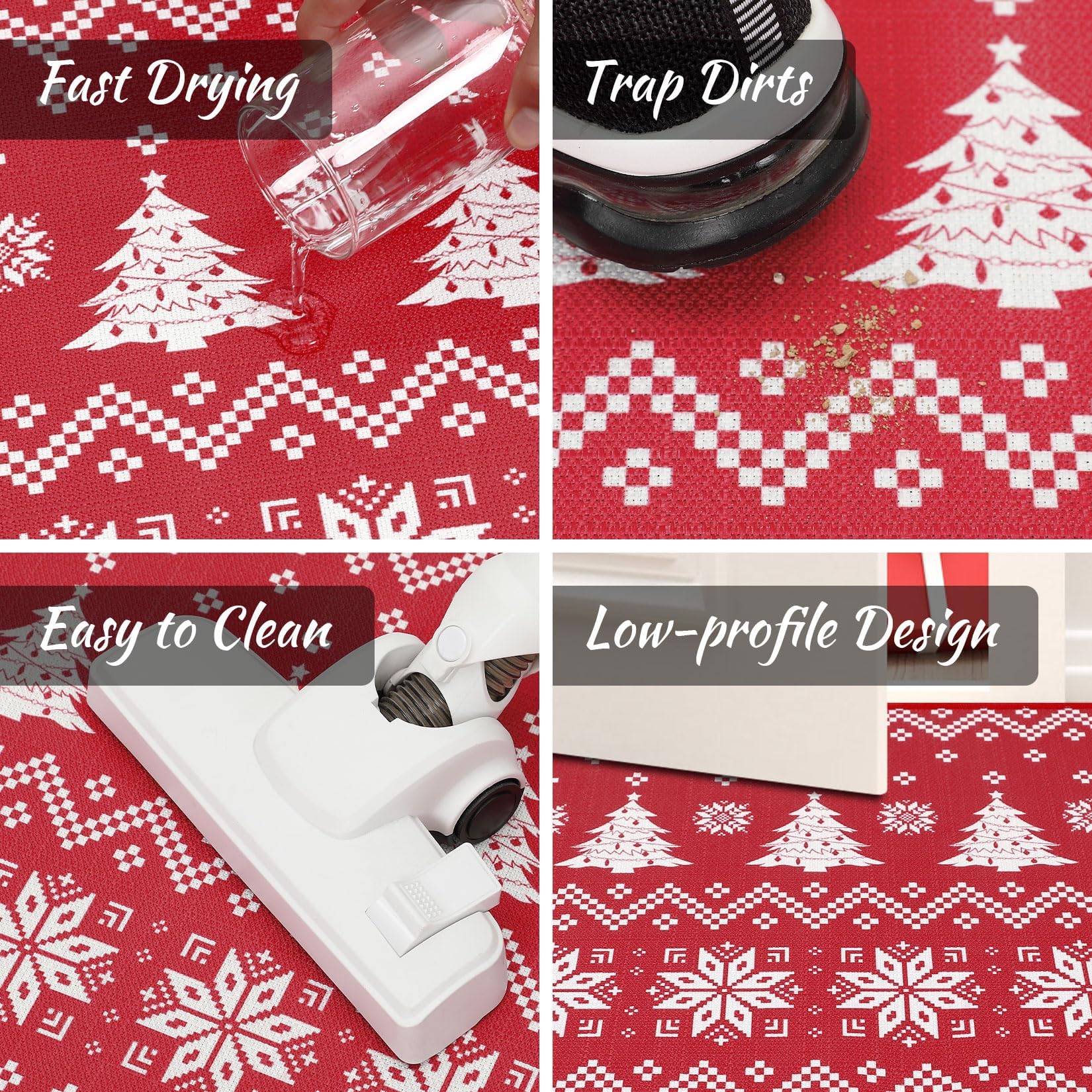 Zstar Felpudo Navideño Decorativo Antideslizante – Cocina y Entrada
