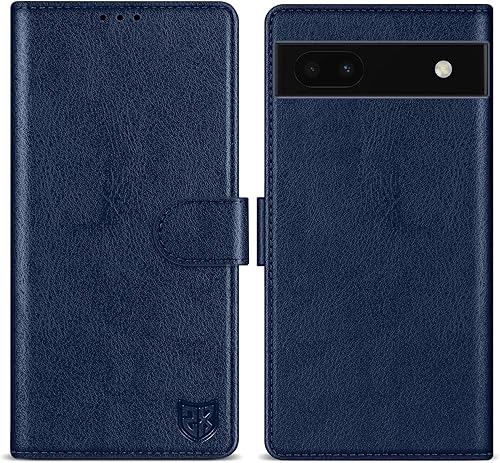 ZZXX Funda tipo cartera para Google Pixel 6a con bloqueo RFID, ranura para tarjetas, función atril, cierre magnético, funda protectora de cuero para