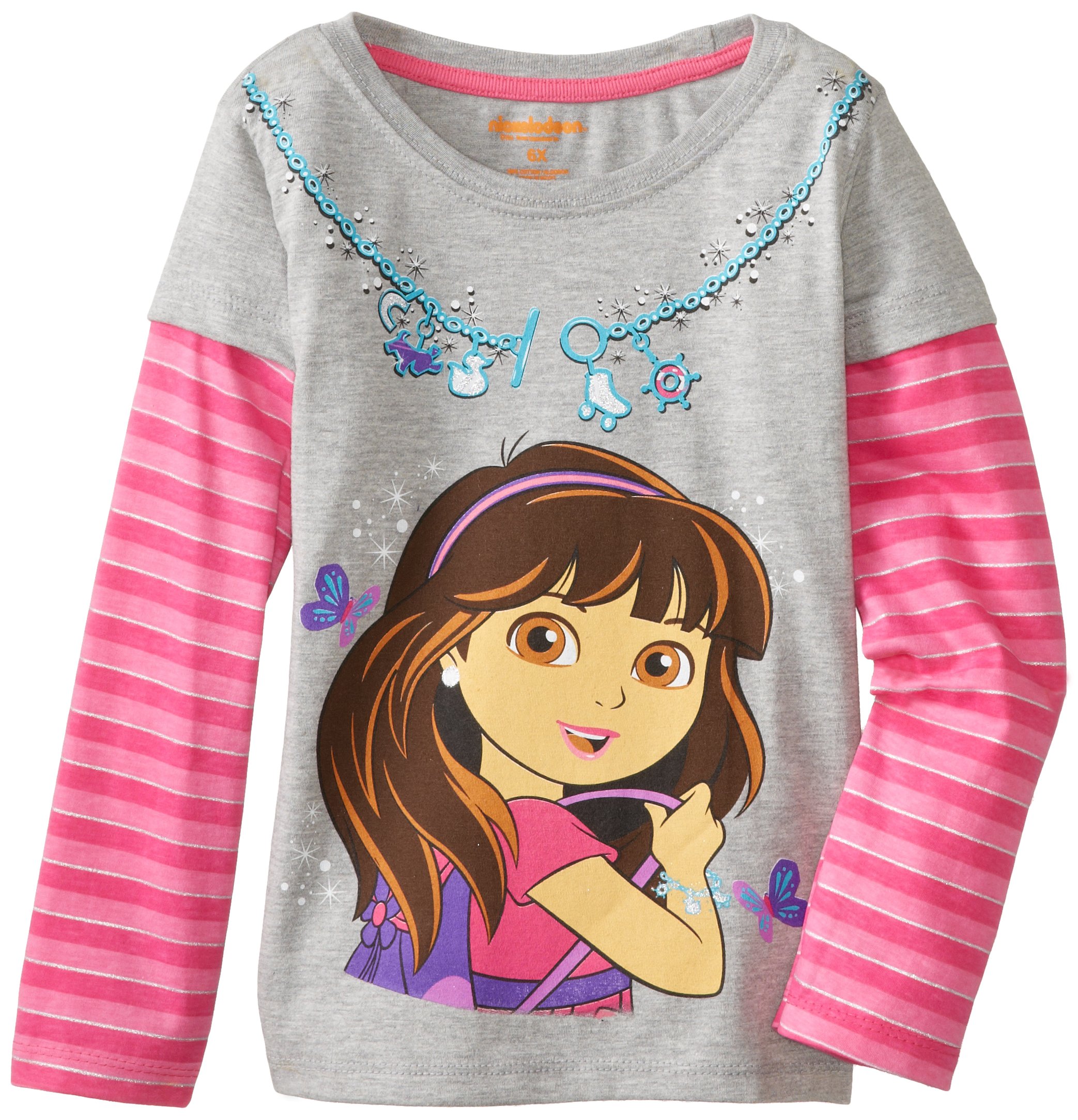 Nickelodeon Girls' Dora Butterfly Long-Sleeve T-Shirt
