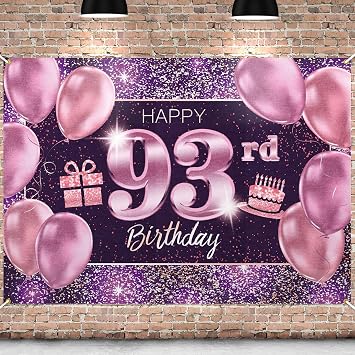 Fondo para decoraci n de fiesta de cumplea os 93   Suministros para decoraci n de fiesta de cumplea os para mujer, rosa, morado, oro, 1,2 x 1,8 m