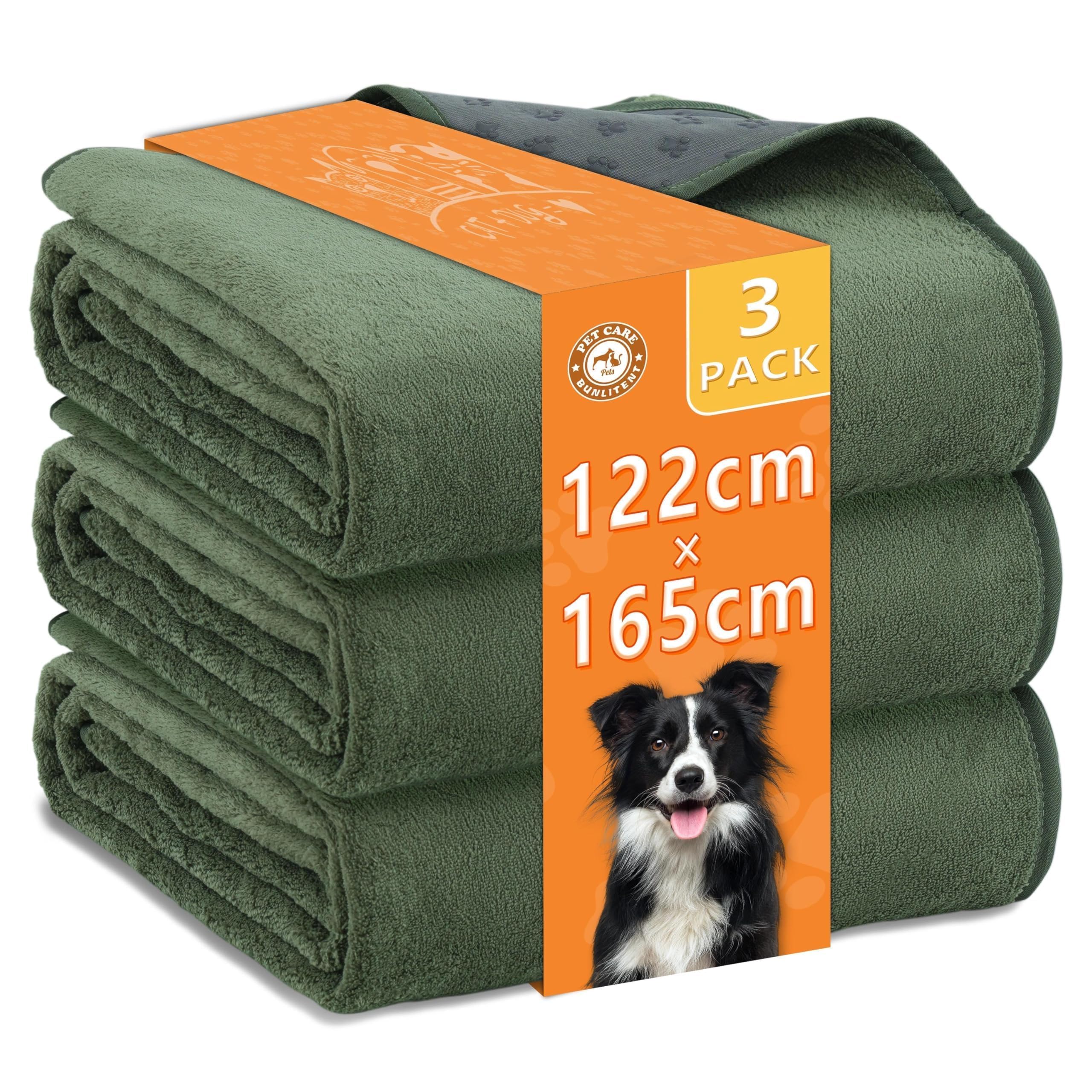 Bunlitent Almohadillas lavables para orina para perros de 165 x 122 cm, 3 paquetes de almohadillas extragrandes, reutilizables, lavables, con secado rápido, absorbentes y para parto de cachorros, para