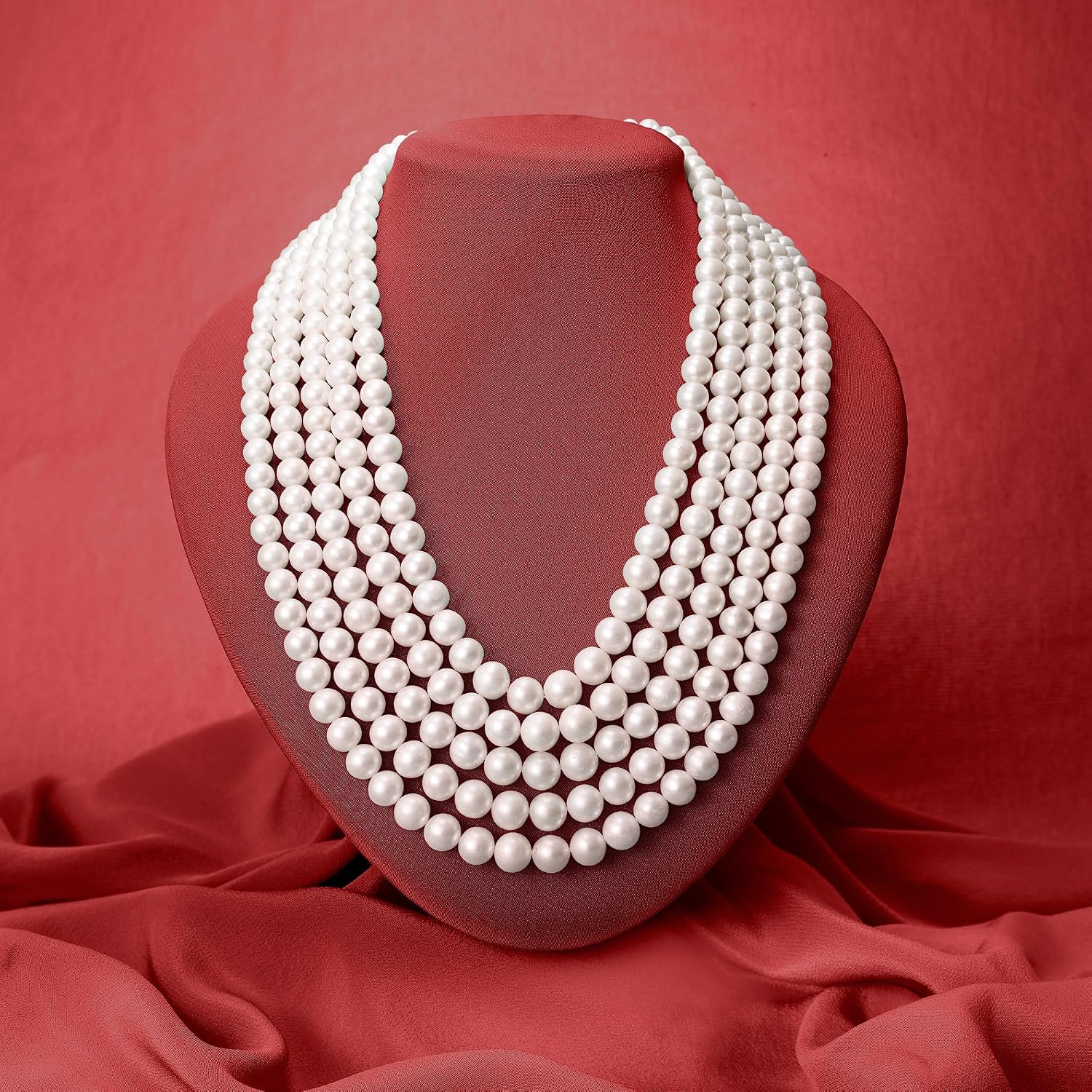 Ross-Simons 4-8.5mm Cultured Pearl 5-Strand Layered Necklace with Sterling Silver