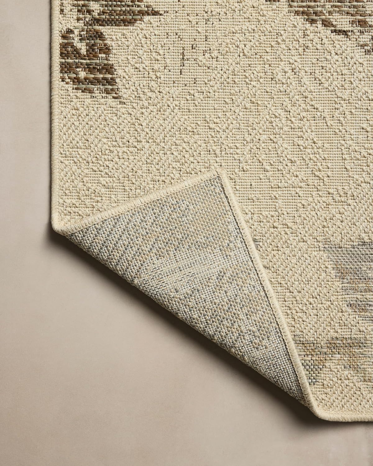 Loloi Saylor Collection SAY-06 Ivory/Bark 6'-3" x 9'-2" Indoor/Outdoor Area Rug
