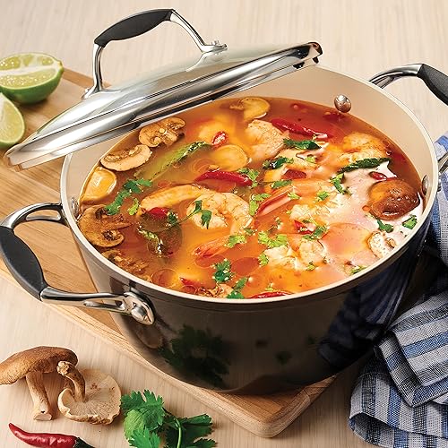 Miniatura 3 de Tramontina Gourmet Deluxe - Horno holandés cubierto de cerámica de 5 cuartos de galón negro metálico 80110026DS