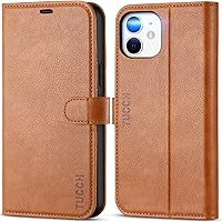 Vista 10 de TUCCH Funda tipo cartera para iPhone 12/iPhone 12 Pro 5G, con bloqueo RFID, ranura para tarjetas y soporte