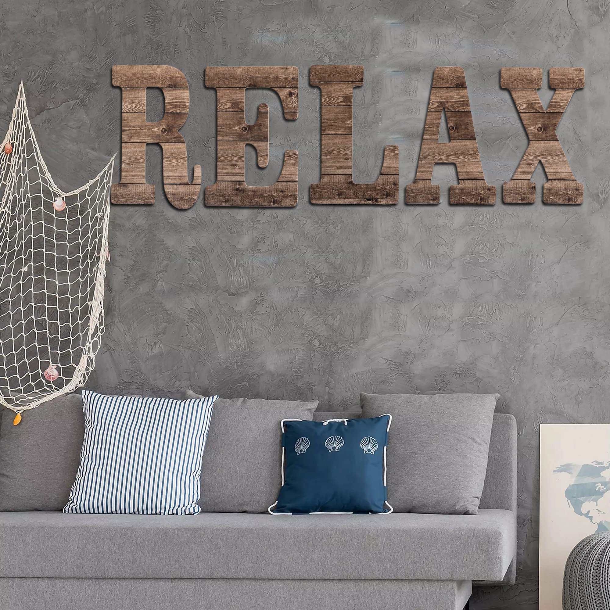 COLLECTIVE HOME - Letras de madera de 12 pulgadas para decoración de pared, letrero de pared rústico, letreros decorativos del alfabeto, número de casa, decoraciones para boda, cumpleaños, fiesta de