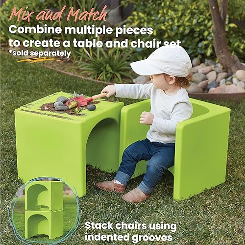 Miniatura 5 de ECR4Kids Tri-Me 3 en 1 silla cubo, muebles para niños, verde lima