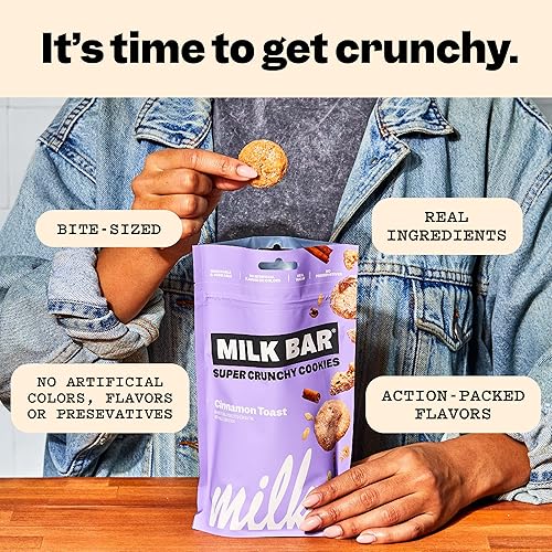 Miniatura 4 de MILK BAR Crunchies  Galletas crujientes del tamaño de un bocado sin sabores ni conservantes artificiales  Paquete de 3, bolsas de 4.5 onzas (tostada
