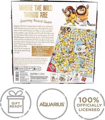 Miniatura 7 de AQUARIUS Juego de mesa Where The Wild Things are Journey, diversión para niños y adultos, mercancía y coleccionables con licencia oficial