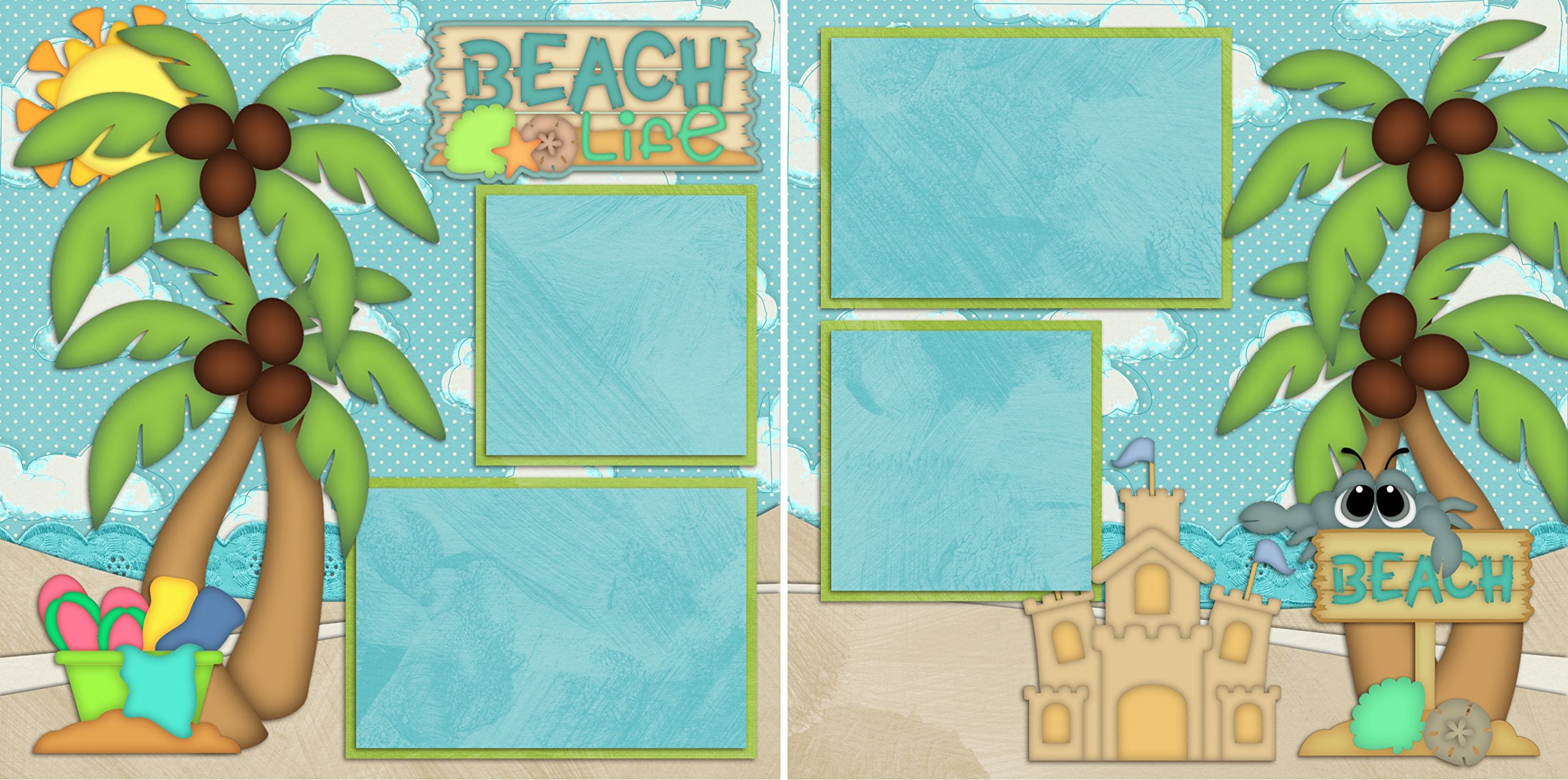 Zestaw scrapbookingu Beach Life - 5 układów podwójnych stron