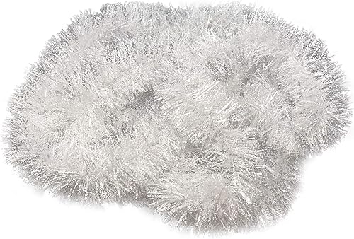 Miniatura 5 de 50 Foot Tinsel Garland for Christmas Decorations - Non-Lit Holiday Decor for Outdoor or Indoor Use - Premium Quality Home Garden Artificial Tinsel