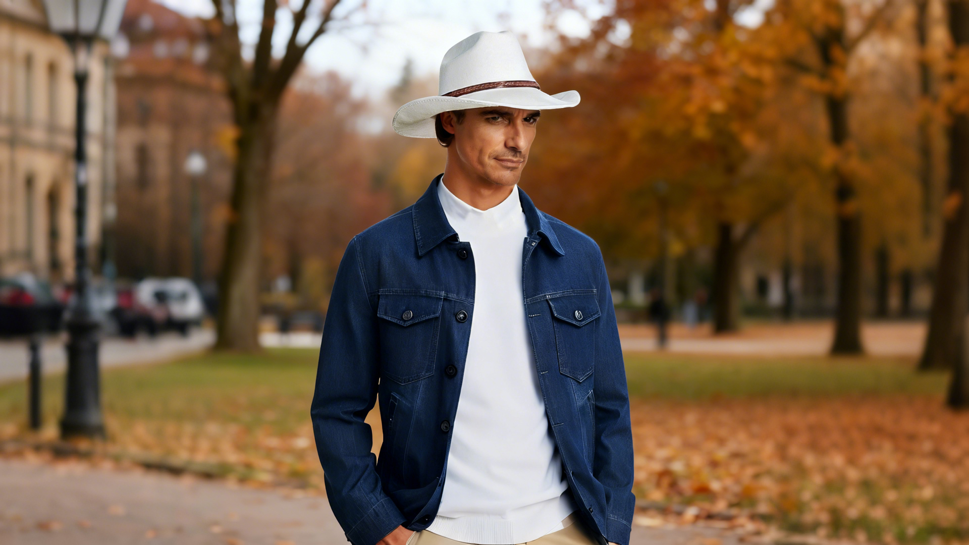 Sombrero Fedora vaquero unisex de lana con pluma miniatura 7