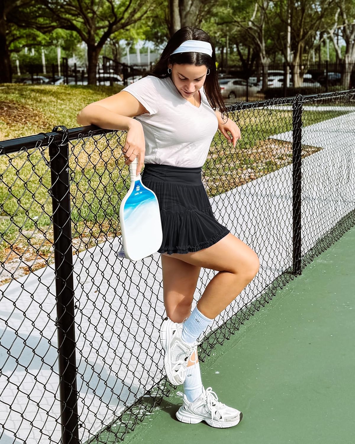 Stelle Women's High Waist Athletic Skorts with Shorts Pockets Ruffle Flowy Mini Cake Skirt Layered Pleated Cute Casual Summer - Image 7