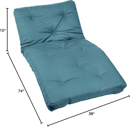 Miniatura 160 de Poly Solid - Colchón de futón completo, 8 pulgadas, color azul polvoriento Negro -,Azul,rosado (Blush Pink),Borgoña,Burnt orange,2-Burnt