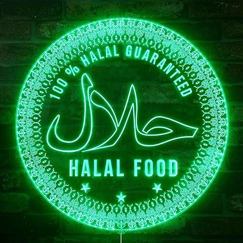 Miniatura 6 de ADVPRO Halal Food Muslim Guaranteed RGB Dynamic Glam LED Sign - Forma de corte a borde - Decoración de pared 3D inteligente - Iluminación dinámica