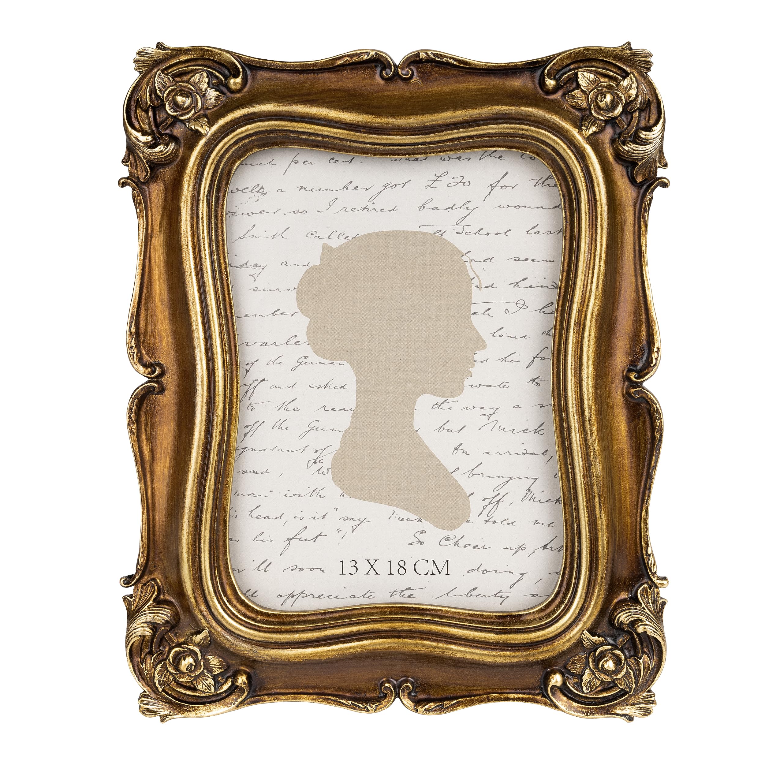 Sunlit Bronze Vintage Picture Frame 5X7 Inch, Luxury Antique Photo Frames With Glass Front, Photo Display, Tabletop Wall Hanging, Gift Ideas,