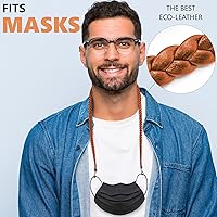 Vista 45 de Cordón de soporte de cuerda para gafas - Accesorio de soporte de correa para gafas de terileno Negro