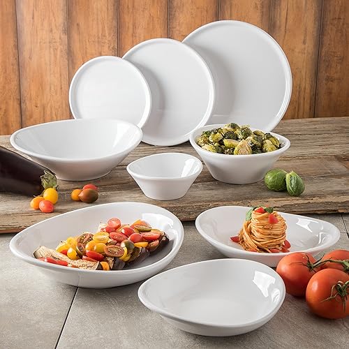 Miniatura 8 de Carlisle FoodService Products 5300302 Stadia - Plato de plástico para pasta, 8-12 pulgadas, color blanco