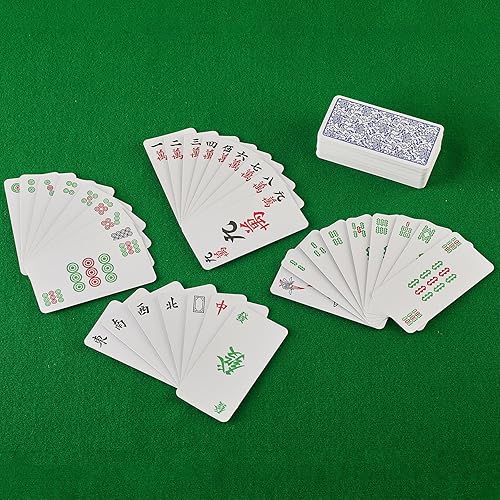 Miniatura 6 de YANMEIYA Mahjong chino Poker 136 tarjeta fijada PVC plástico póker Mahjong