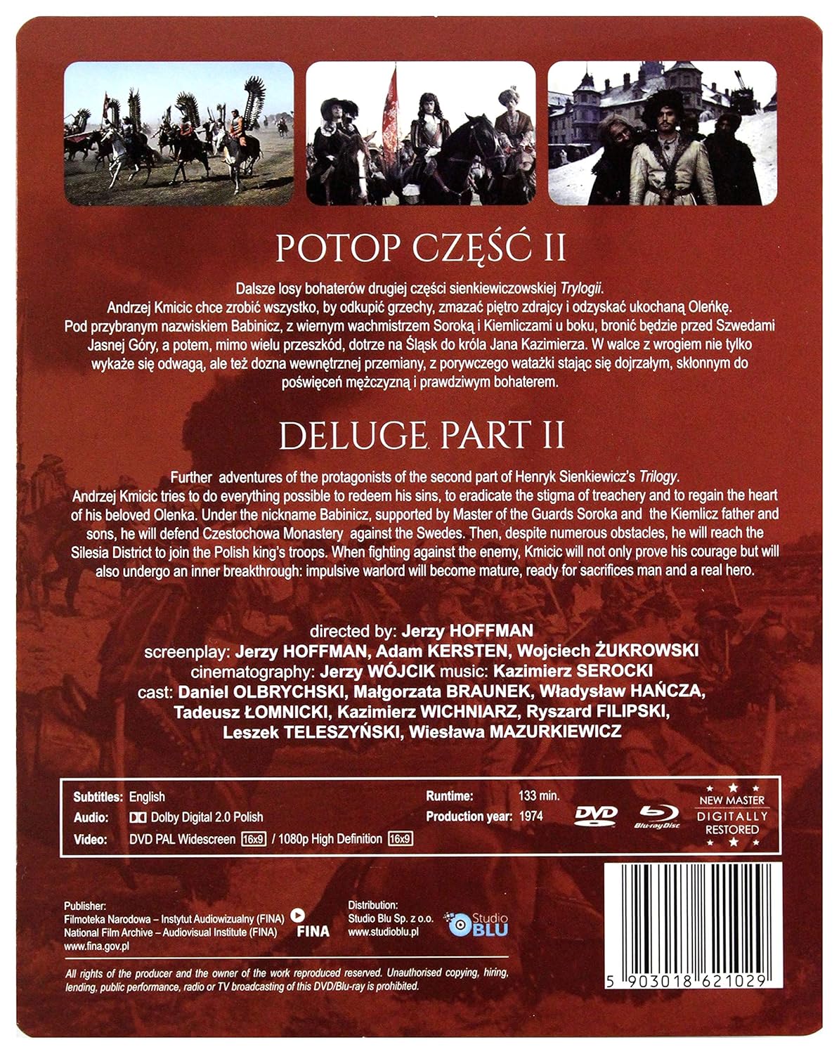 The Deluge Part 2 (Potop cz. 2) (Digitally Restored) (steelbook) [Blu-Ray]+[DVD] [Region Free] (English subtitles)