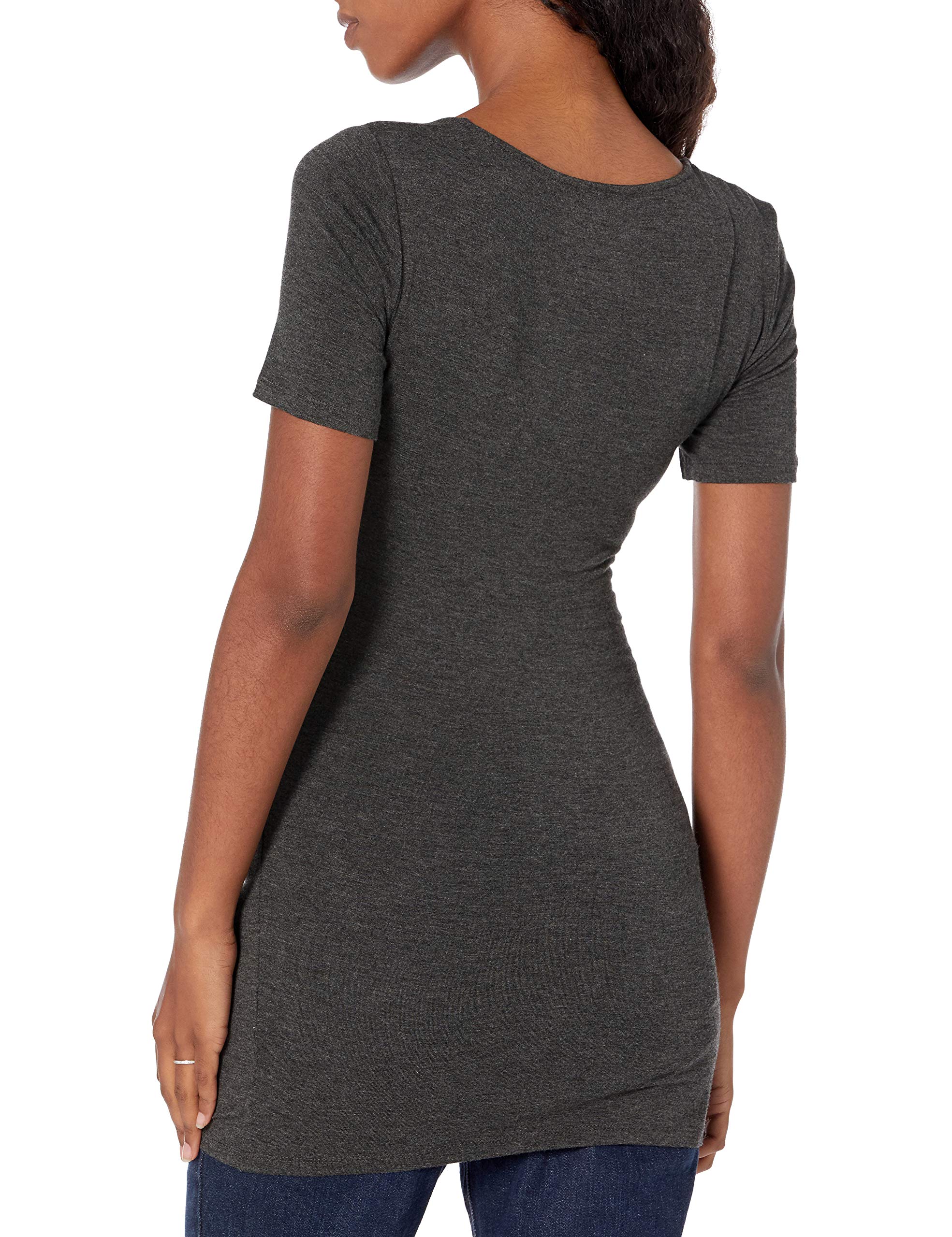 Amazon Essentials Camiseta de Cuello Redondo Fruncido de Manga Corta de Maternidad Mujer, Pack de 2