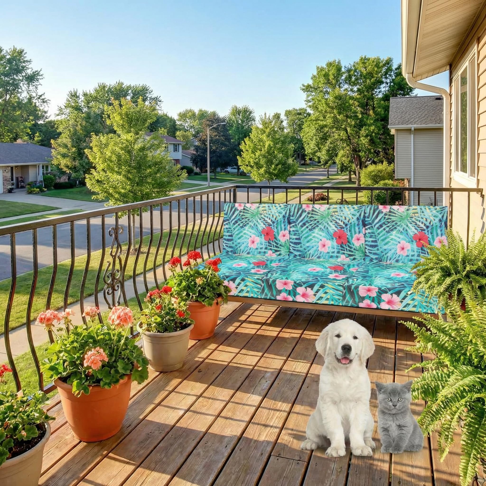 Colorful Patio Cushion Covers - 12 Pack -3