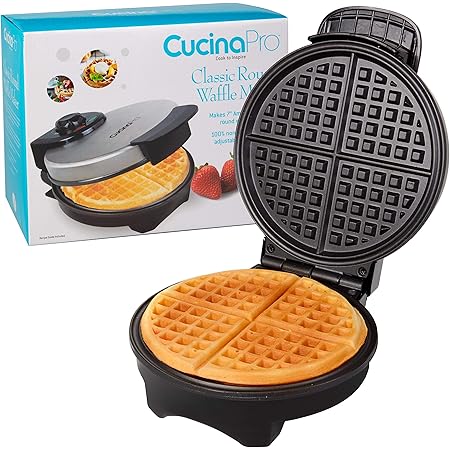 Waffle Maker by Cucina Pro - Non-Stick Waffler Iron with Adjustable Browning Control (1474)