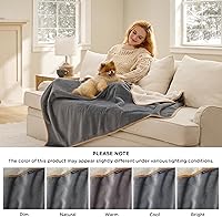 Vista 9 de Bedsure Manta impermeable para cama – Manta impermeable de forro polar Sherpa para perros grandes, mantas para mascotas para cama/sofá, protector