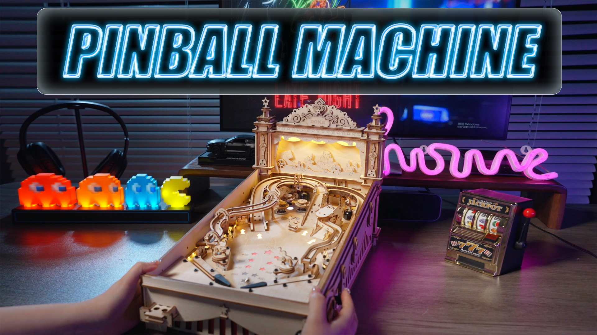 Amazon.com: ROKR Miniature Pinball Machine-3D Wooden Puzzles