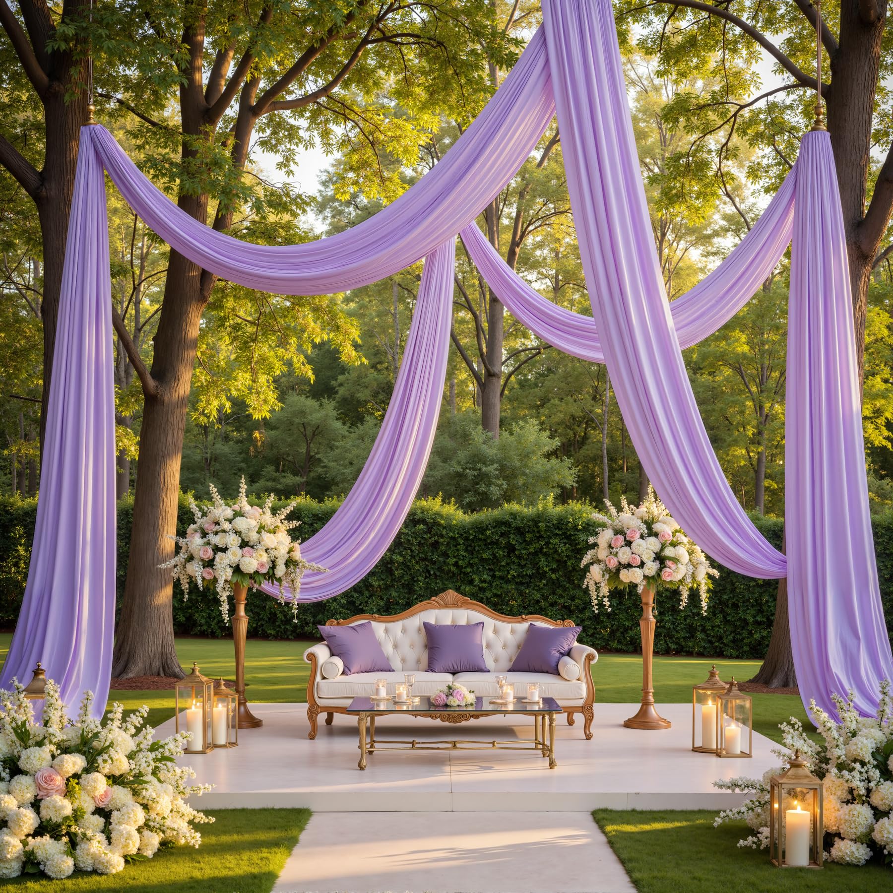 Photo 1 of Party Village Taro Purple Ceiling Curtain 10ftx40ft