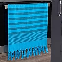 Vista 6 de Clotho Juego de 4 toallas de mano decorativas, toallas de mano turcas para baño y cocina, 20 x 40 pulgadas, 100% algodón, toallas para el cabello