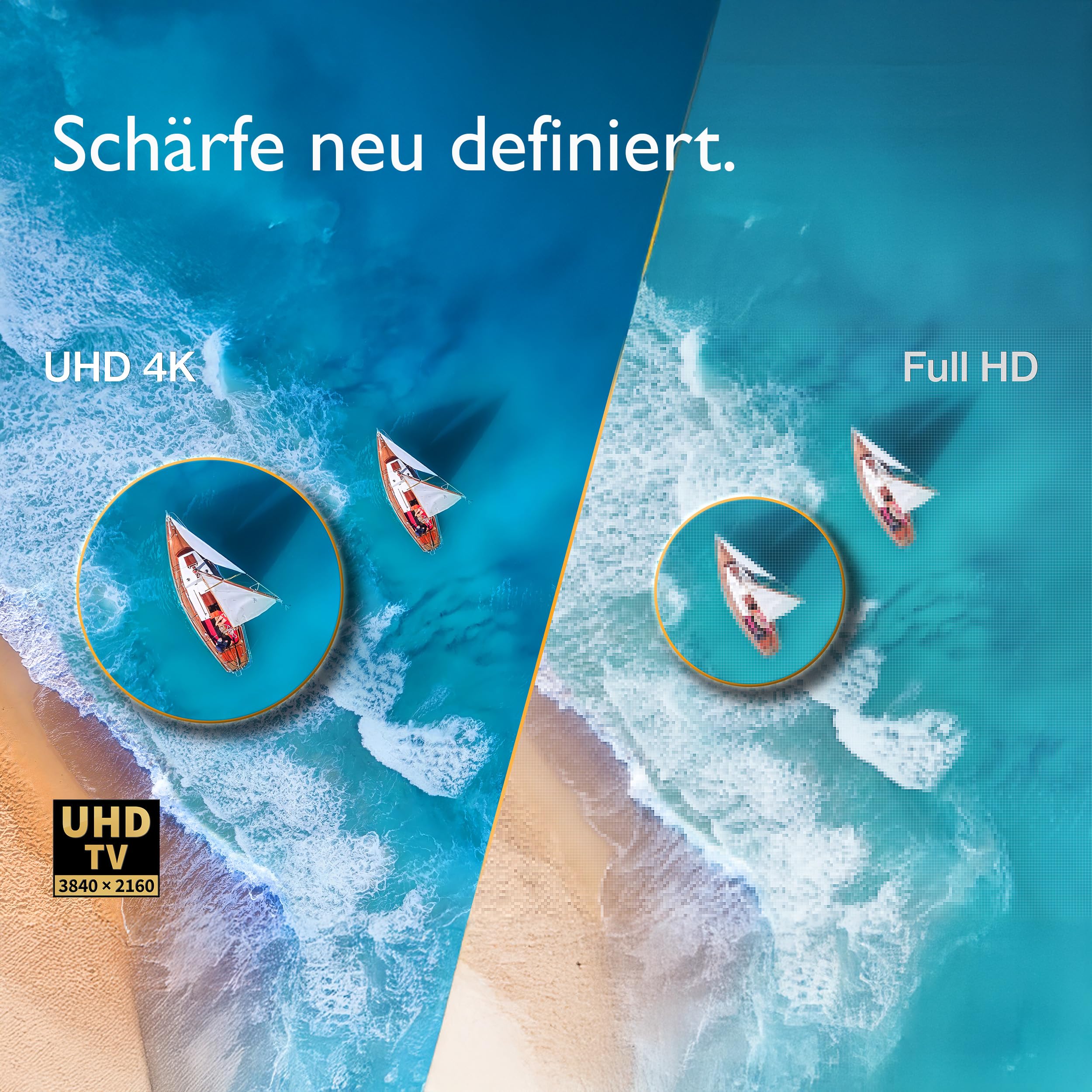 Sharp 70HP5765E QLED Fernseher 70 Zoll Google TV - 4K UHD Smart TV mit Dolby Vision HDR, Dolby Atmos, Sound by Harman Kardon, Google Assistant und Triple-Tuner, QLED TV (2026)