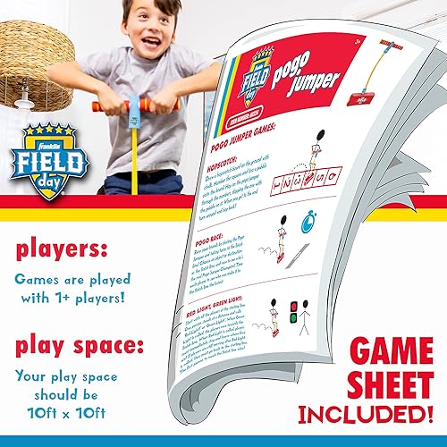 Miniatura 7 de Franklin Field Day Pogo Stick - Palo de espuma para niños + juguete de tolva para niños a partir de 3 años, perfecto para interiores y exteriores,
