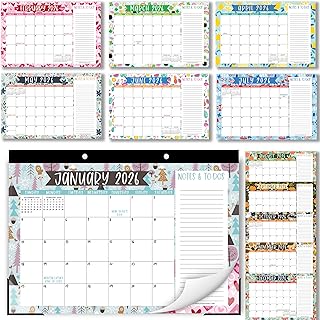 Hadley Designs Desk Calendar 2026 - Desktop Calendar 2026, 18 Month Large Desk Calendars 2026-2027, January 2026 - June 2027, Cute Doodle Classroom Decor Teacher Must Haves, Designed in USA