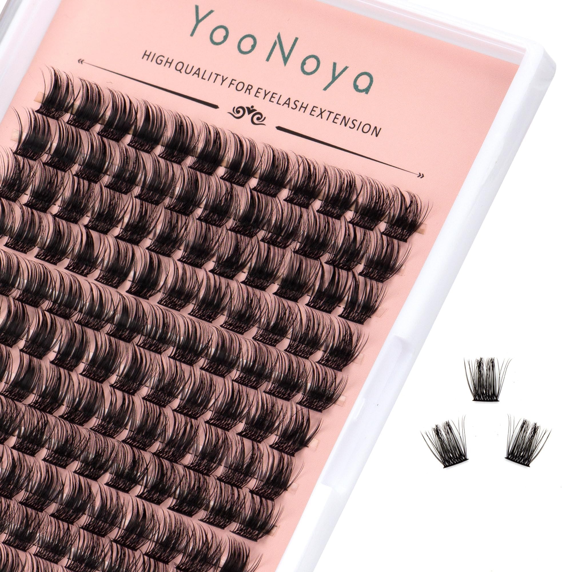 Lash Clusters 144 Pcs Individual Lashes 12mm Eyelash Clusters D Curl Cluster Eyelash Extensions Natural Wispy Cluster Lashes Reusable Eyelash Extension Lasting Lash(QD-12mm)