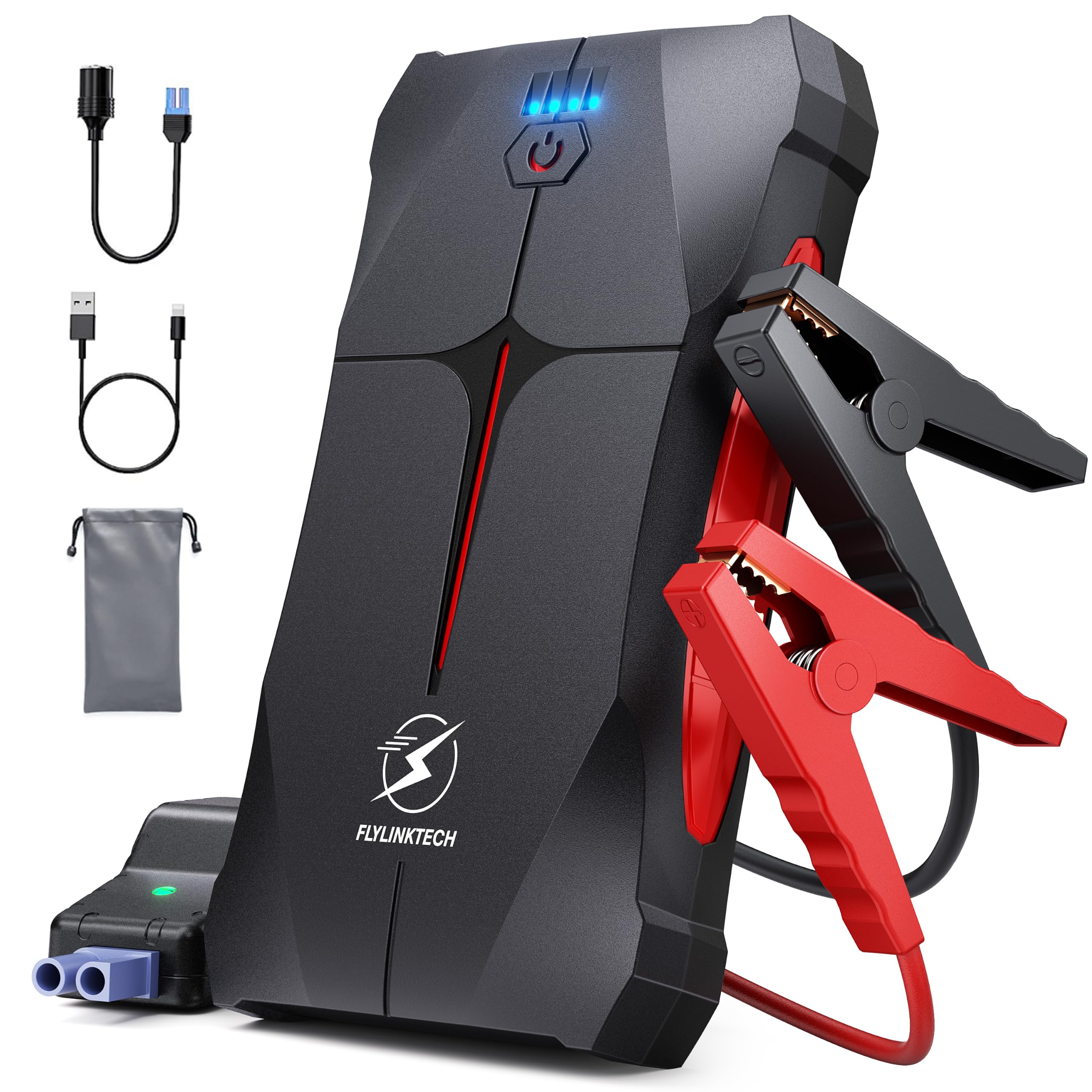 Car Jump Starter, FLYLINKTECH 5000A 12V Portable Car Battery Booster Jump Starter Power Pack (up to 9.0L Petrol Or 8.5L Diesel Engine), Power Bank with LED Flashlight, IP67