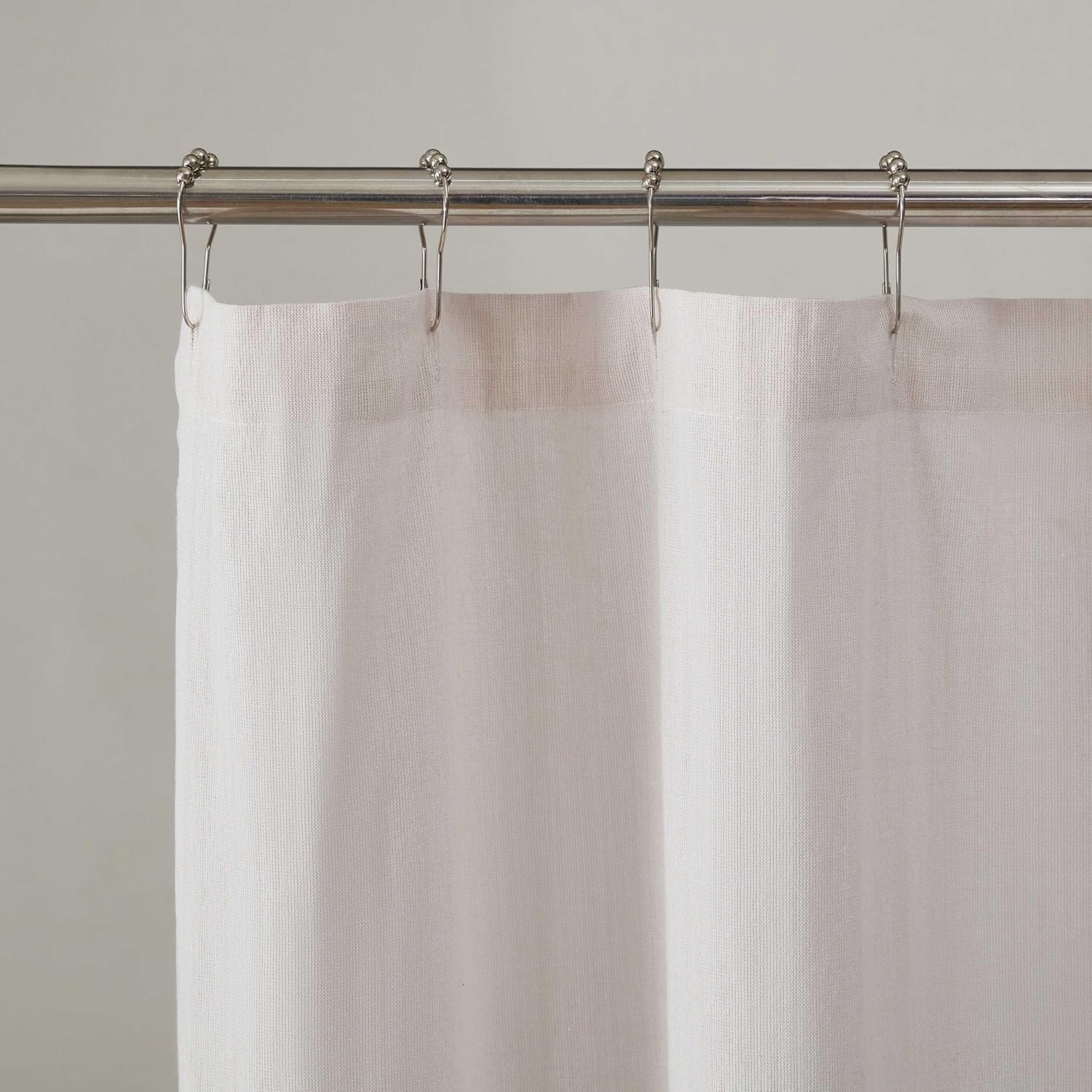 Calvin Klein - Fabric Shower Curtain, Luxury Cotton Blend Shower Curtain with 12 Button Holes, Striped Bathroom Essentials (Modern Stripe Pink, 70" x 72")