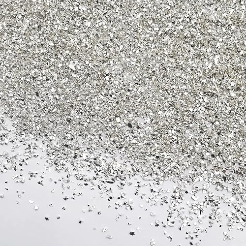 Miniatura 2 de Purpurina de vidrio triturado de 1 libra para manualidades, arte de uñas, rellenos de jarrón para centros de mesa, chips irregulares, decoración de