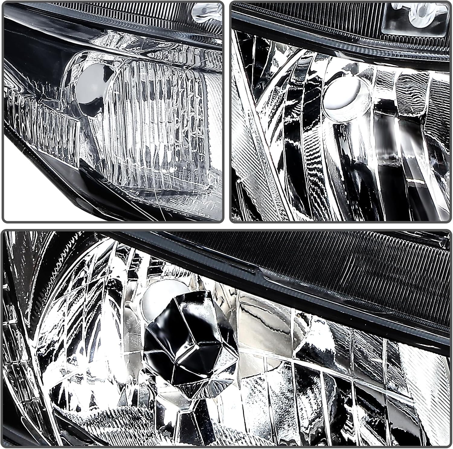 ASAPE Headlights Assembly Pair for Driver and Passenger Side Fits 2012-2015 for Honda Civic 33150TR0A01,Clear Lens Black Housing Clear Reflector