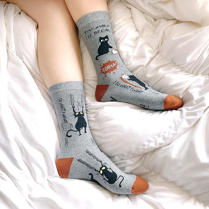 Calcetines de Gato Antiestrés para Mujer Talla 6-12 miniatura 7