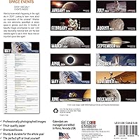 Vista 62 de RED EMBER Astronomy 2026 Wall Calendar 12 Month 12" x 24" Open Thick & Sturdy Paper Giftable Calendar 2026