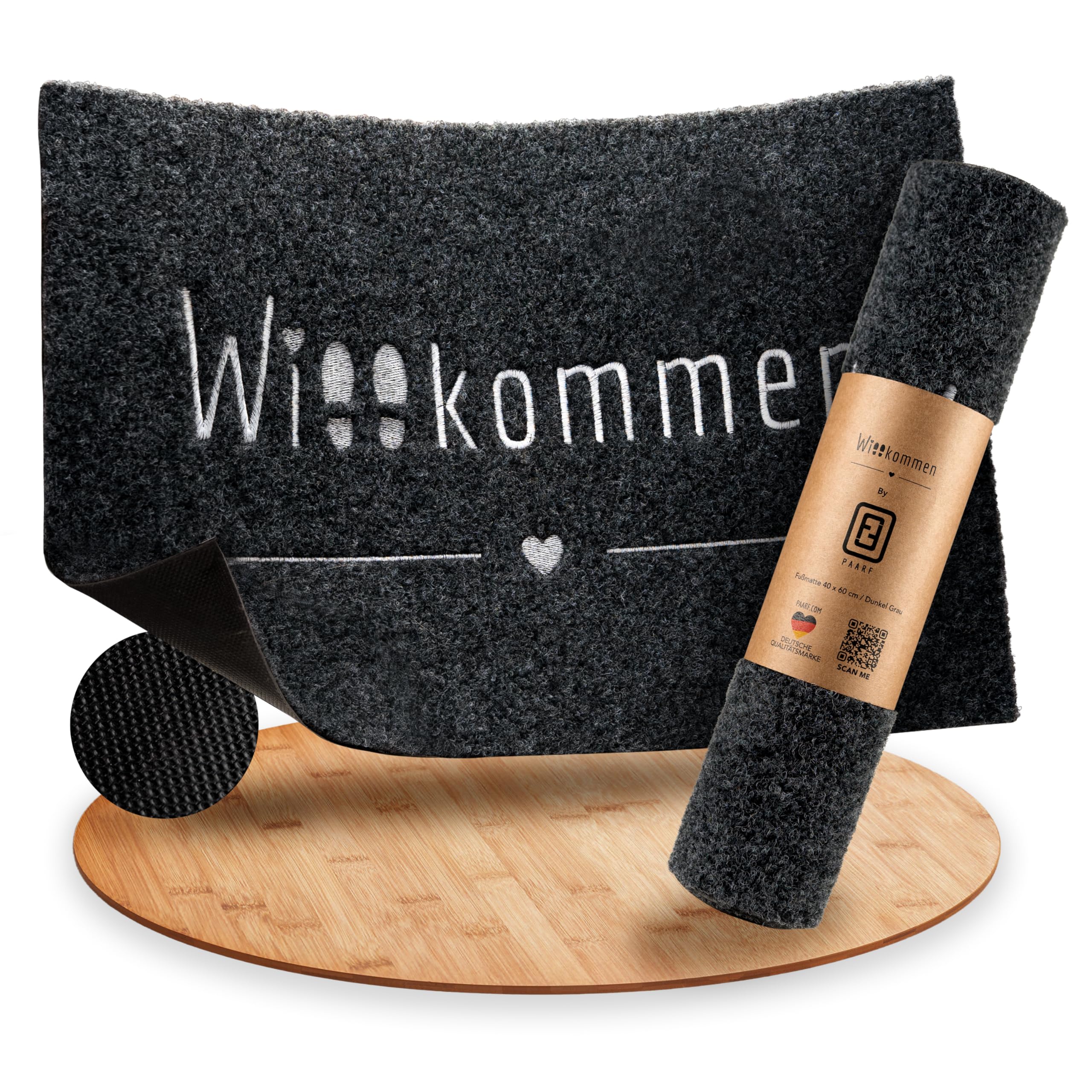 Fußmatte 40x60 I Fußmatte Willkommen I Waschbare fussmatte I fußmatte innen I Fußabtreter innen