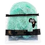 BELLANOMI African Exfoliating Net Sponge, Authentic, Ethically sourced from Nigeria, 45 inches Long, Back Scrubber for Daily use (Seafoam)