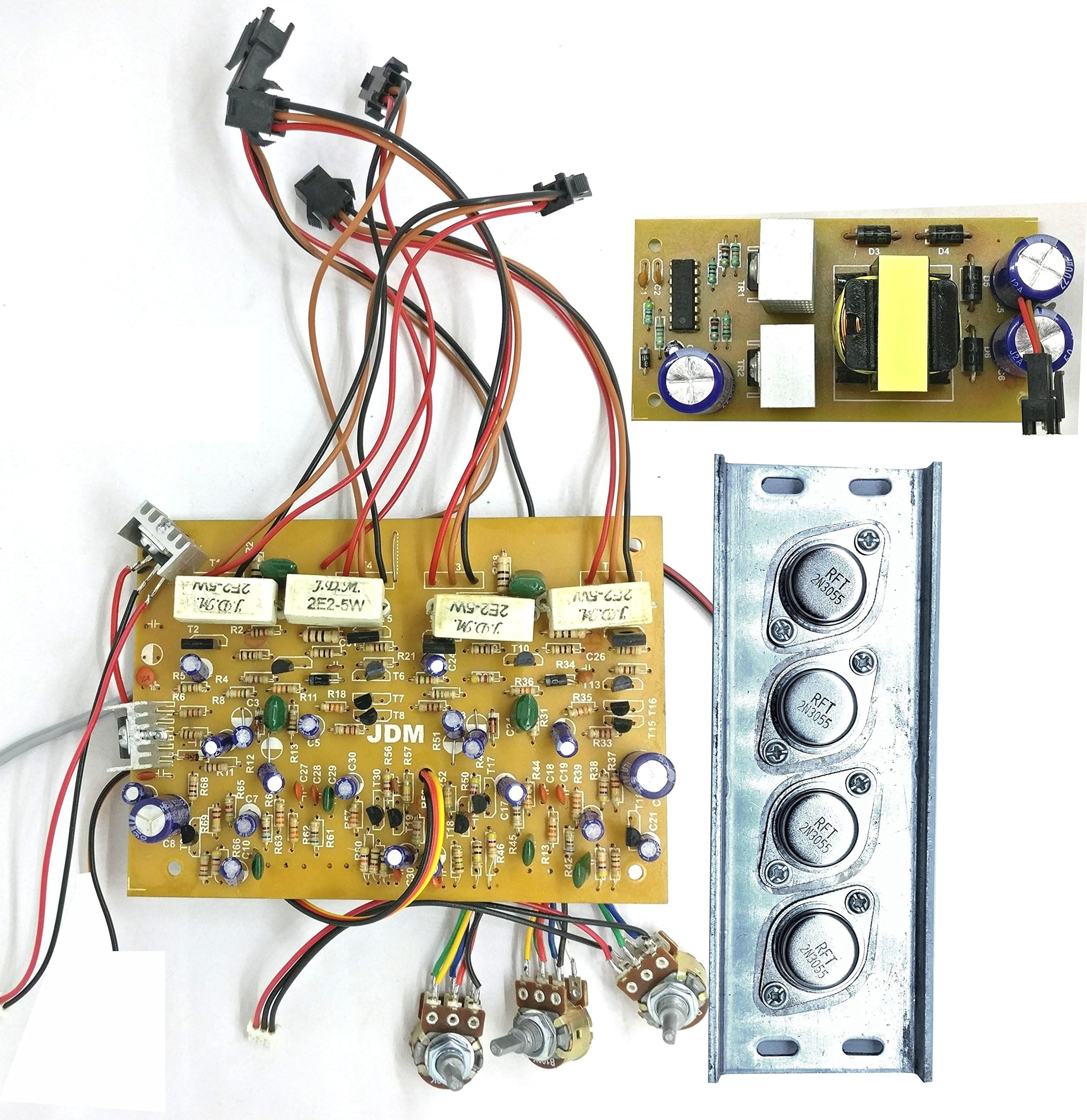 300W DIY 2n3055 Transistor Based Stereo Audio Amplifier Board (Better than 4440 IC)