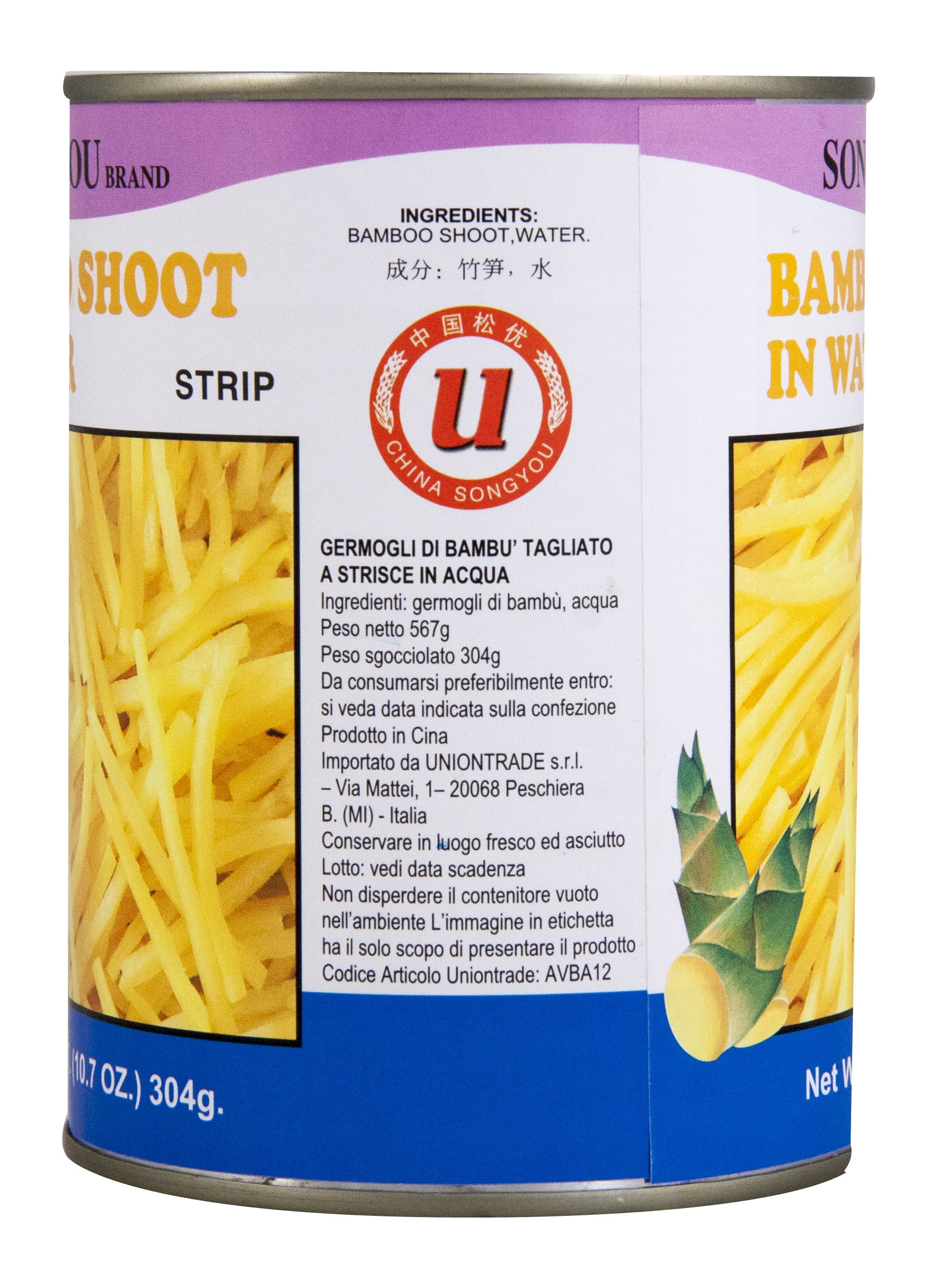 Songyou Germogli di Bambù a Strisce - 567 gr