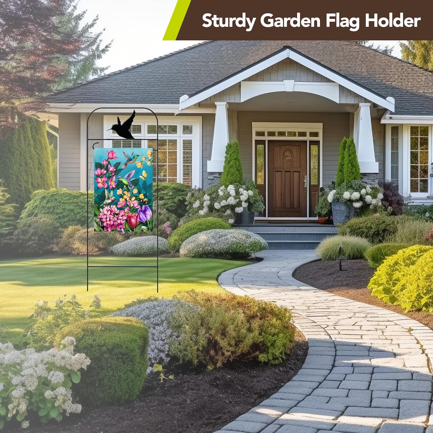 Briarwood Lane Wrought Iron Hummingbird Garden Flag Arbor - Image 6