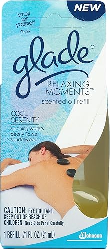 Glade Relaxing Moments Plugins Aceite perfumado Cool Serenity, 1 repuesto (paquete de 3)