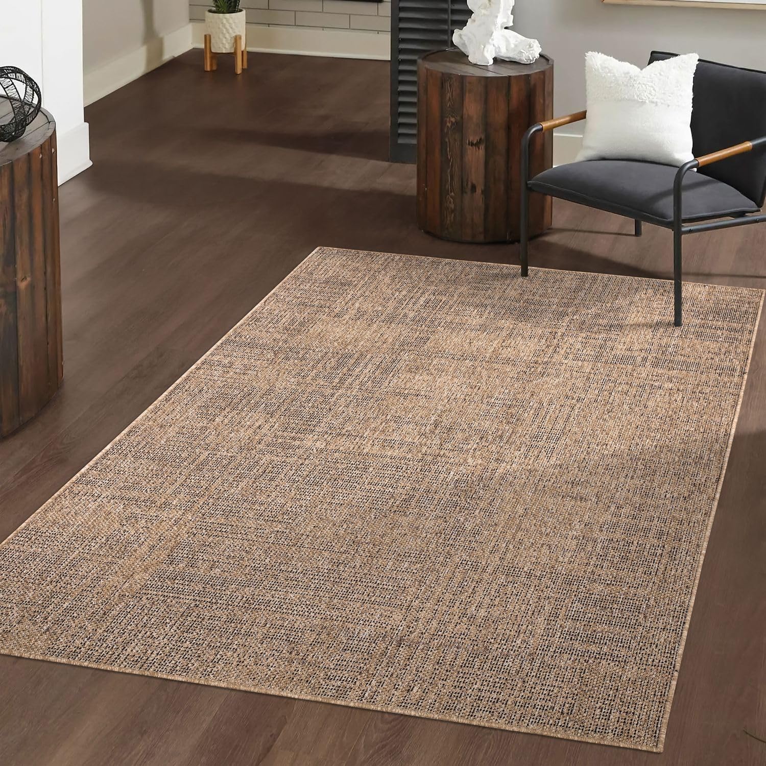 TT Home Tappeto Esterno Lavabile 160x220 cm Beige Marrone